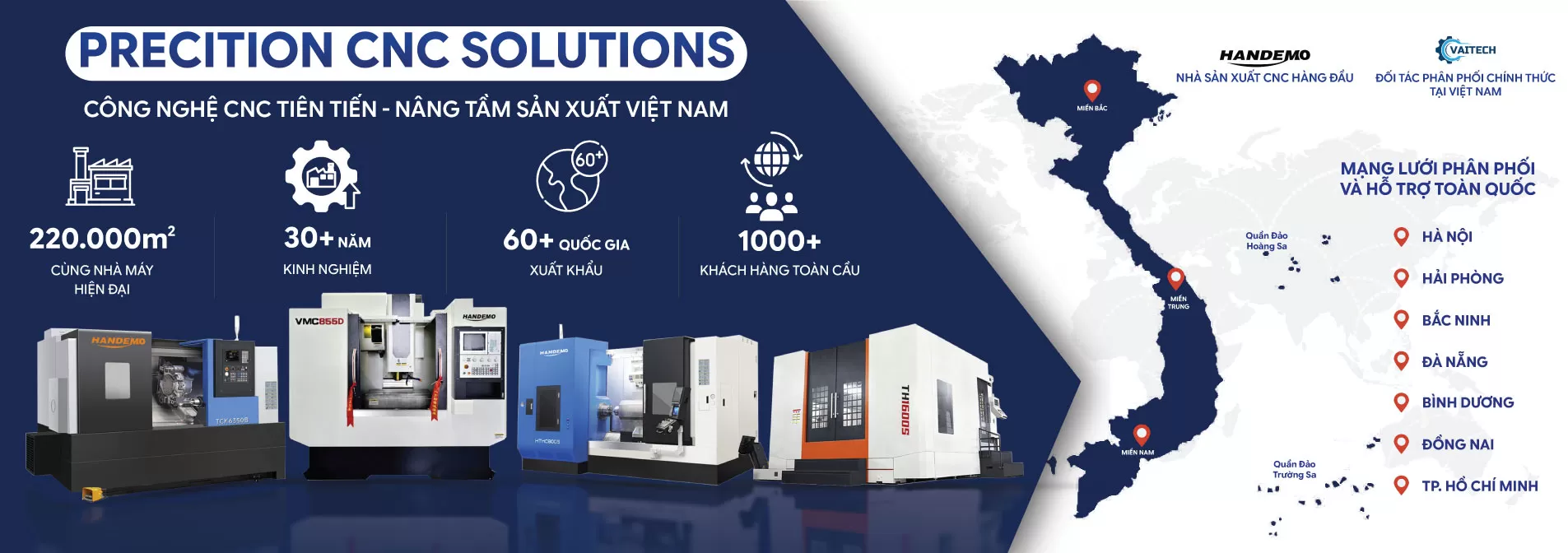 CNC Vaitech - Đơn vị phân phối máy CNC chính hãng Handemo
